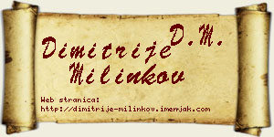 Dimitrije Milinkov vizit kartica